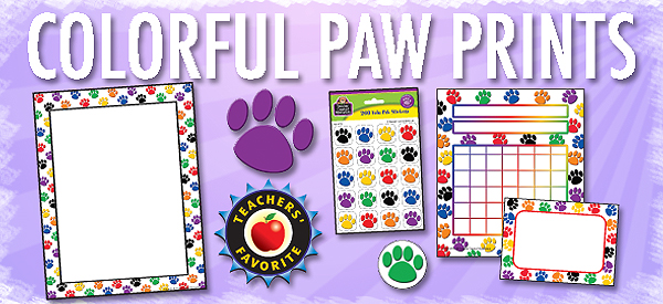 Colorful Paw Prints