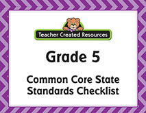 Grade 5 Checklist