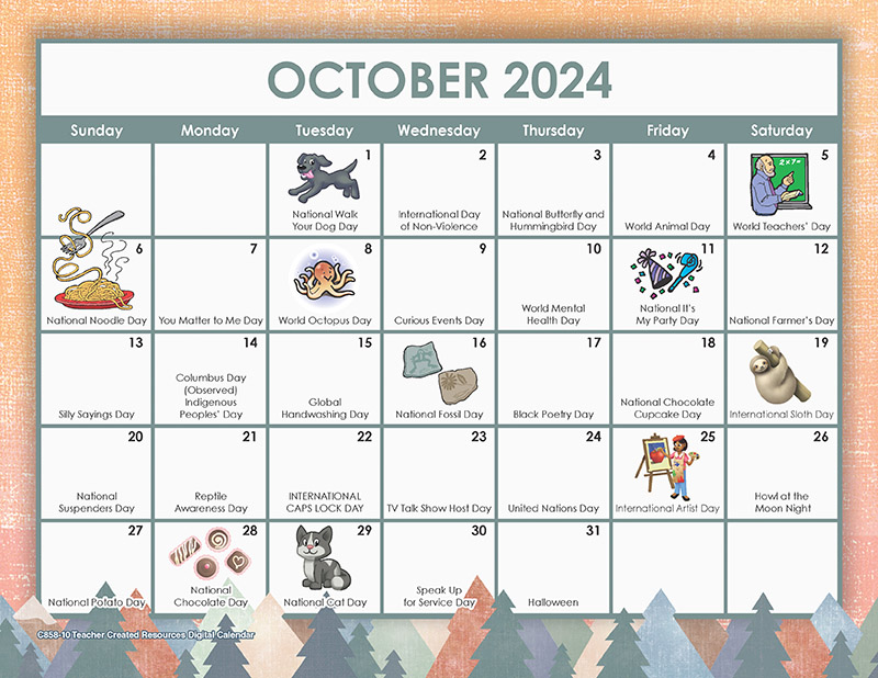 October Calendar